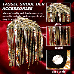 2Pcs Fashionable Tassel Epaulettes&nbsp;DIY-FH0008-89A-G