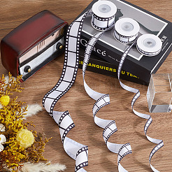 3 Rolls Printed Polyester Ribbon&nbsp;OCOR-WH0105-138
