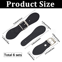 6Pcs Alloy & Imitation Leather Buckles&nbsp;FIND-GF0008-96A
