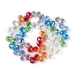 Electroplate Transparent Glass Beads Strands&nbsp;EGLA-N025-01B-A01