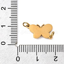 304 Stainless Steel Enamel Butterfly Connector Charms&nbsp;STAS-B093-24G