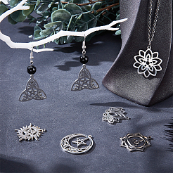 16Pcs 8 Style 304 Stainless Steel Pendants&nbsp;STAS-SC0003-92P