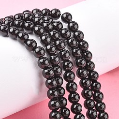 Synthetic Black Stone Beads Strands&nbsp;X-G-G088-6mm
