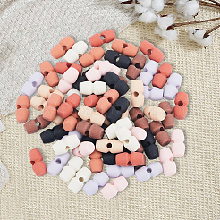 80Pcs 8 Colors 1-Hole Plastic Buttons&nbsp;DIY-GF0011-44