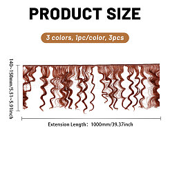 3Pcs 3 Colors PP Doll Wig Long Curly Hair&nbsp;DIY-GL0006-22