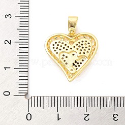 Rack Plating Brass Micro Pave Cubic Zirconia Pendants&nbsp;KK-M082-03G