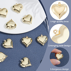10Pcs Rack Plating Brass Pendants&nbsp;KK-BBC0025-55