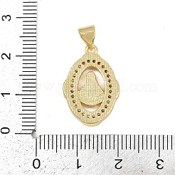 Brass Micro Pave Cubic Zirconia Pendants&nbsp;KK-P323-11E-G02