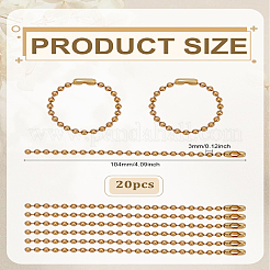 20Pcs Brass Beads Chain&nbsp;KK-LP0004-78
