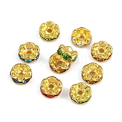 Brass Grade A Rhinestone Spacer Beads&nbsp;RSB030NFG
