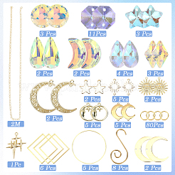 DIY Moon Star Hanging Suncatcher Making Kits&nbsp;DIY-SC0030-68