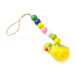 Easter Theme Plastic Rooster Pendant Decorations&nbsp;HJEW-TAC0013-14C