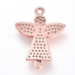 Long-Lasting Plated Brass Micro Pave Cubic Zirconia Links&nbsp;ZIRC-S053-17RG