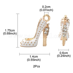 2Pcs Alloy Enamel Stilettos Pendants&nbsp;ENAM-YW0002-30B