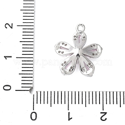 Brass Micro Pave Cubic Zirconia Pendants&nbsp;KK-D357-11P