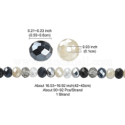 Electroplate Glass Beads Strands&nbsp;EGLA-YW0002-D01