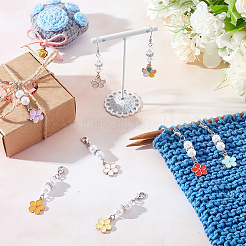 Round & Flower Pendant Stitch Markers&nbsp;HJEW-AB00420