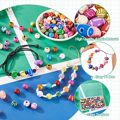 120Pcs 6 Styles Acrylic Beads&nbsp;OACR-TA0003-78