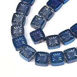Electroplate Transparent Glass Beads Strands&nbsp;EGLA-N017-03E