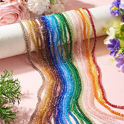23 Strands 23 Colors Electroplate Glass Beads Strands&nbsp;EGLA-TA0013-80C