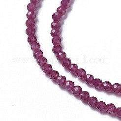 Lab Grown Red Corundum Beads Strands&nbsp;X-G-F596-11-2mm-1