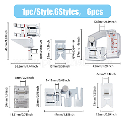6Pcs 6 Styles Alloy Domestic Sewing Machine Presser Foot&nbsp;FIND-HY0003-13