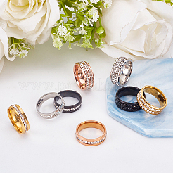 8Pcs 8 Styles Rhinestone Finger Rings Set&nbsp;RJEW-AN0001-19