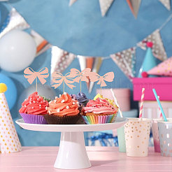 5 Bags Paper Bowknot Cake Toppers Decorations&nbsp;DIY-CA0007-74