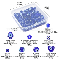 80Pcs 8 Styles Handmade Lampwork Evil Eye Beads&nbsp;LAMP-FS0001-38B