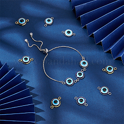 60Pcs 2 Colors Evil Eye Resin Connector Charms&nbsp;FIND-UN0001-59