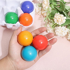 6 Colors Rainbow Color Wooden Ball Toys&nbsp;AJEW-WH0472-83B