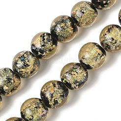 Handmade Luminous Foil Glass Beads&nbsp;LAMP-K039-42