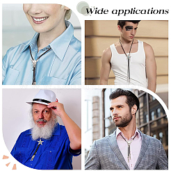 2Pcs 2 Styles Adjustable Vintage PU Leather Bolo Tie&nbsp;NJEW-GF0001-13AS