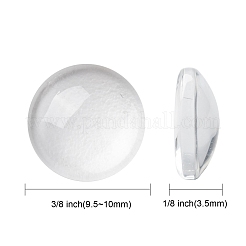 Transparent Glass Cabochons&nbsp;GGLA-R026-10mm