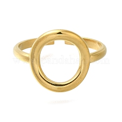 Ion Plating(IP) 304 Stainless Steel Cuff Rings for Women&nbsp;RJEW-U017-02G