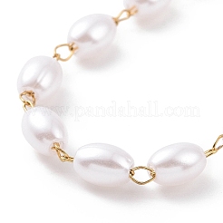 Rice Plastic Imitation Pearl Beaded Bracelets&nbsp;BJEW-E054-05G