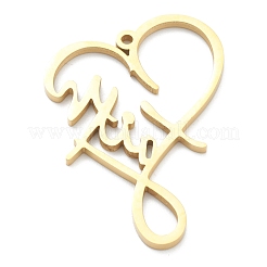 Ion Plating(IP) 304 Stainless Steel Pendants&nbsp;STAS-B016-06G
