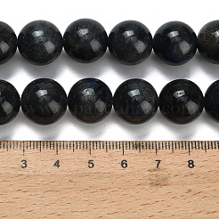 Natural Black Labradorite Beads Strands&nbsp;G-L642-B15-14mm