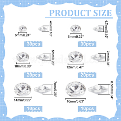 120Pcs 6 Style Glass Rhinestone Cabochons&nbsp;GLAA-FG0001-10