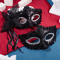 2Pcs 2 Styles Plastic Masquerade Masks for Cosplay Party Costume Accessory&nbsp;FEPA-TA0001-02B