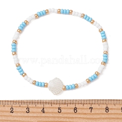 3Pcs 3 Styles Glass Seed Beads Stretch Bracelets for Women&nbsp;BJEW-MZ00345-01