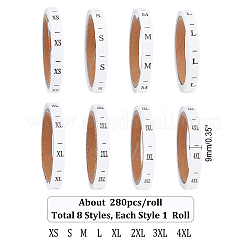 AHADEMAKER 8 Rolls 8 Style Clothing Size Labels&nbsp;DIY-GA0003-49