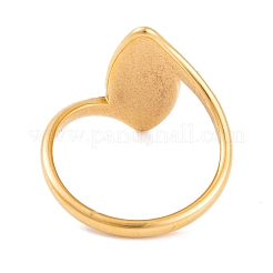 304 Stainless Steel Horse Eye Finger Ring for Women&nbsp;RJEW-C086-27-G