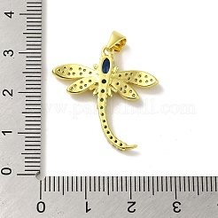 Brass Micro Pave Colorful Cubic Zirconia Pendants&nbsp;KK-Z042-13G