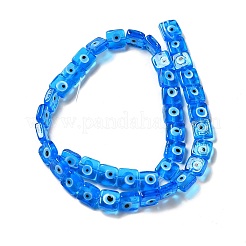 Handmade Evil Eye Lampwork Beads Strands&nbsp;LAMP-G154-03E