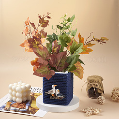 30Pcs 6 Colors Artificial Plastic Maple Leaf&nbsp;AJEW-CF0001-03