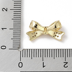Brass Micro Pave Clear Cubic Zirconia Beads&nbsp;KK-G491-34G