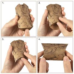 30Pcs 2 Styles Marble Printed Paper Pillow Gift Boxes&nbsp;CON-FS0001-21A