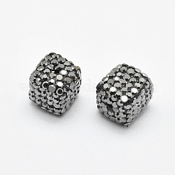 Polymer Clay Rhinestone Beads&nbsp;RB-P016-18-10x10mm-A