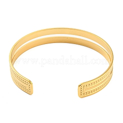 304 Stainless Steel Open Cuff Bangles&nbsp;BJEW-K230-01G-01
